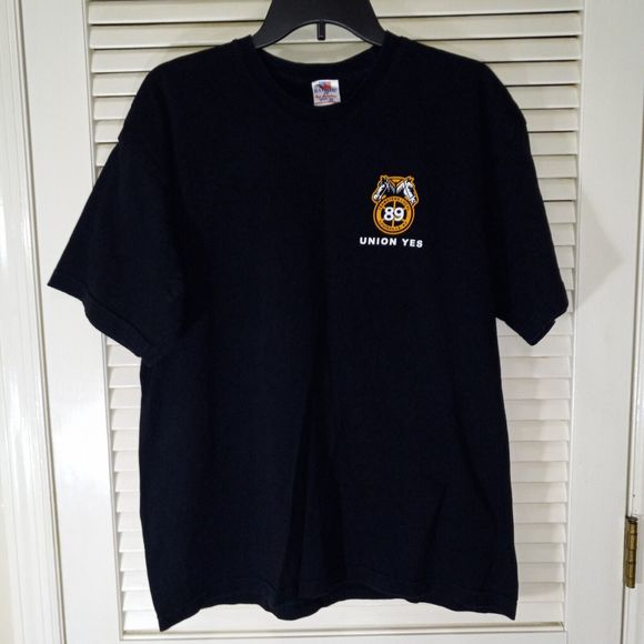 Bayside Teamsters Local 89 Union T Shirt Large Black Graphic Tee Louisville KY - Picture 1 of 14